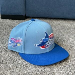 Topperzstore New Era Tampa Bay Devil Rays Fitted Hat Inaugural Season Size 7 1/8